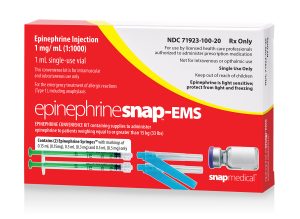 Epinephrine Snap-EMS package box front